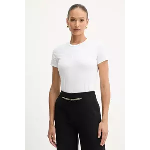 Elisabetta Franchi tricou din bumbac culoarea alb, MA00756E2 imagine