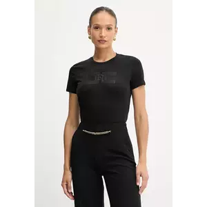 Elisabetta Franchi tricou din bumbac culoarea negru, MA00756E2 imagine