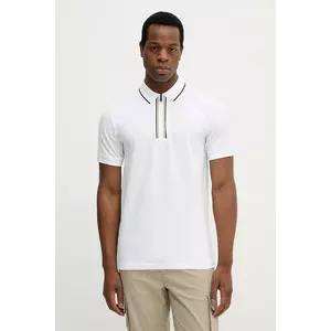 BOSS Green tricou polo culoarea alb, cu imprimeu, 50544450 imagine
