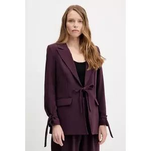 Answear Lab sacou culoarea violet, desfacut, neted imagine