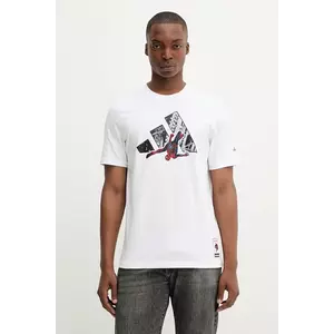 adidas tricou din bumbac Spiderman culoarea alb, cu imprimeu, JW8842 imagine