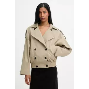 Answear.LAB geaca culoarea bej, de tranzitie, oversize imagine