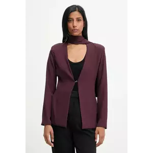 Answear.LAB sacou culoarea bordo, un singur rand de nasturi, neted imagine