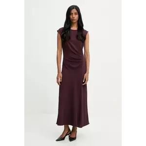 Answear.LAB rochie culoarea bordo, maxi, evazati imagine