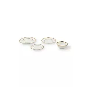 Pols Potten un set de farfurii și boluri Golden Finds 4-pack culoare albă imagine