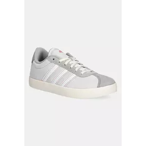 adidas sneakers de piele întoarsă pentru copii VL COURT 3.0 culoarea gri, JS3491 imagine