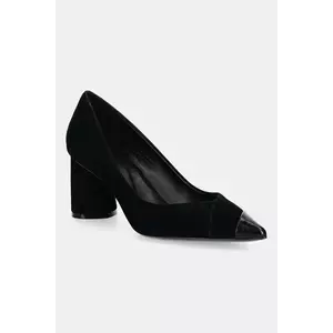 BOSS tocuri din piele întoarsă Gracey culoarea negru, cu toc drept, 50548592 imagine