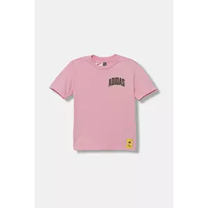 adidas tricou copii culoarea roz, cu imprimeu, JM0831 imagine