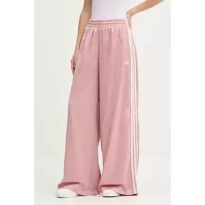 adidas Originals pantaloni de trening Wide Leg Pants culoarea roz, uni, KC8815 imagine