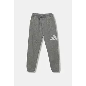 adidas pantaloni de trening pentru copii culoarea gri, cu imprimeu, JV9915 imagine