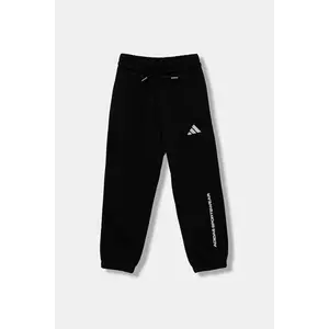 adidas pantaloni de trening pentru copii culoarea negru, cu imprimeu, KC2783 imagine