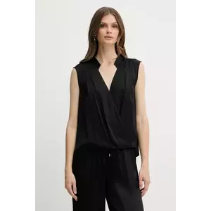 BOSS bluză de mătase culoarea negru, uni, 50548238 imagine
