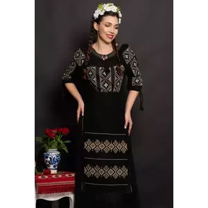 Fota traditionala Nadia brodata cu simbolul rombului imagine