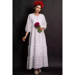 Rochie de vara alba Annabel din broderie englezeasca imagine