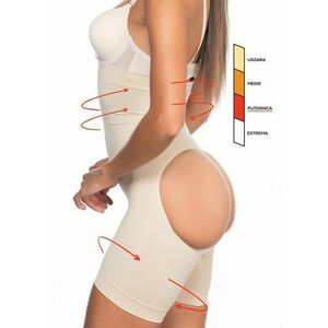 Chiloti boxeri modelatori cu talie inalta si chilot decupat Shapewear 2033 imagine