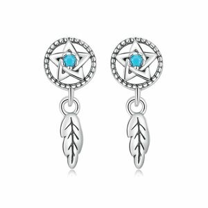 Cercei din argint Simple Dream Catcher imagine