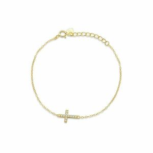 Bratara din argint Little Crystal Cross imagine