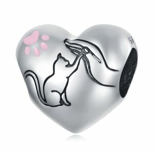 Talisman din argint Love My Cat imagine