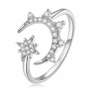 Inel reglabil din argint Silver Night imagine
