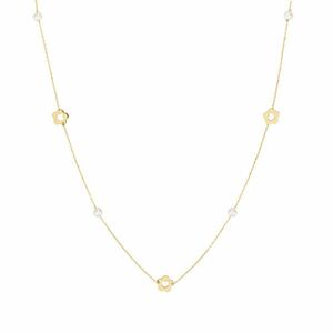 Colier din aur 14k Flowers and Pearls imagine
