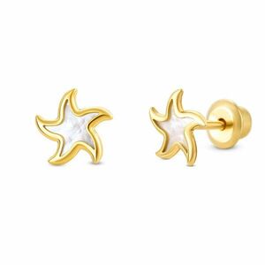 Cercei din aur 14K Mother of Pearl Starfish imagine
