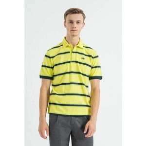 Tricou polo de bumbac cu dungi imagine