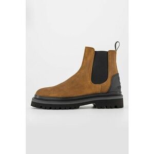 Ghete Chelsea de piele intoarsa cu logo imagine