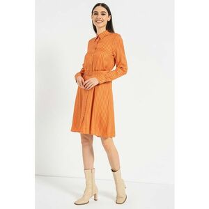 Rochie-camasa in dungi cu un cordon in talie imagine