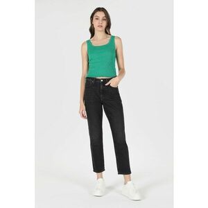Blugi crop cu 5 buzunare imagine