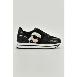 Pantofi sport flatform de piele si piele lacuita imagine
