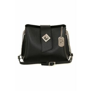 Geanta crossbody mica de piele cu logo imagine