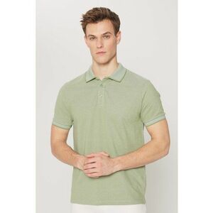 Tricou polo slim fit cu fenta cu nasturi imagine