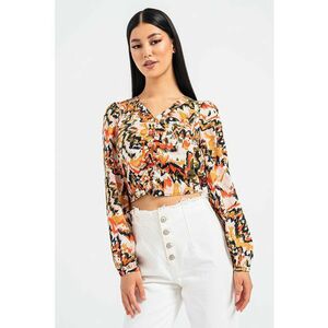 Bluza crop cu decolteu in V Cher imagine