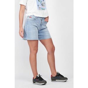 Pantaloni scurti din denim cu aspect decolorat imagine