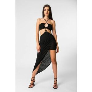 Rochie asimetrica de in cu decupaje Marbella imagine