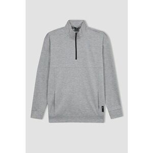 Bluza sport din amestec de bumbac cu fenta cu fermoar imagine