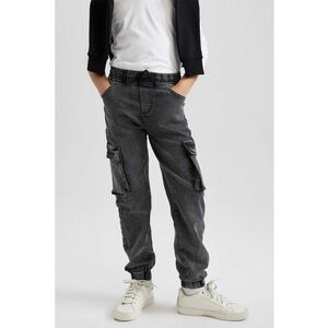 Blugi cargo cu talie elastica imagine