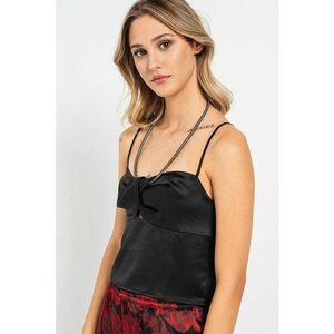 Top crop de satin imagine