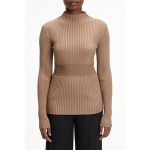 Pulover slim fit cu striatii si decupaj pe spate imagine