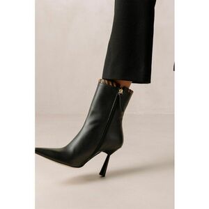 Botine de piele cu varf ascutit Leo imagine