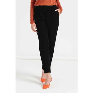 Pantaloni cu croiala conica si talie elastica imagine