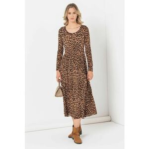 Rochie evazata cu animal print imagine