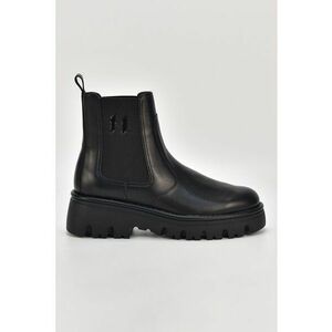Ghete Chelsea de piele cu logo imagine