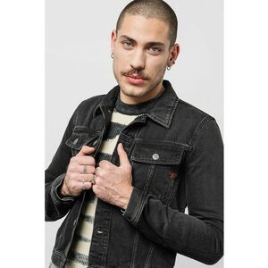 Jacheta crop de denim Milo imagine