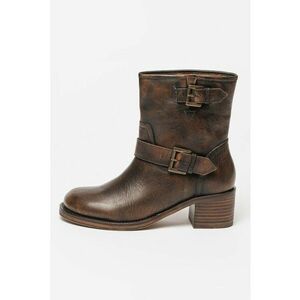 Botine din piele cu toc masiv New-Camperos imagine