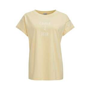 Tricou de bumbac cu imprimeu text Amour 4103 imagine
