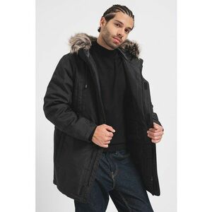 Geaca parka cu gluga cu garnitura din blana sintetica imagine