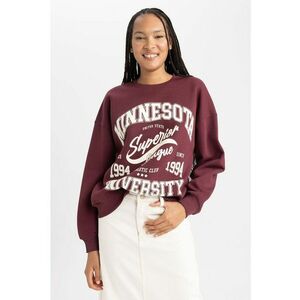 Bluza de trening cu imprimeu si maneci cazute imagine
