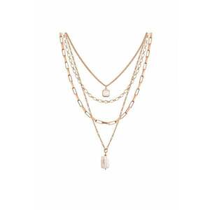 Colier 4in1 cu perla si cristal imagine