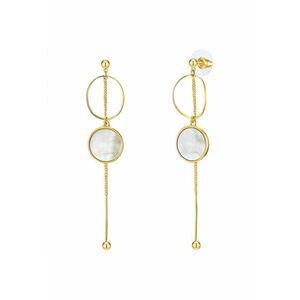 Cercei placati cu aur de 14K si decorati cu mother of pearl imagine